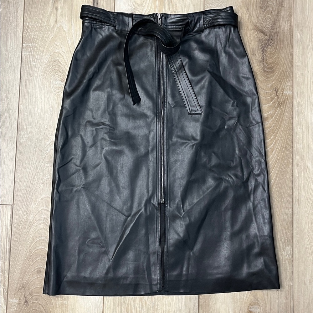 Bailey 44 Faux Leather Pencil Skirt Vegan Black Size Medium NEW
